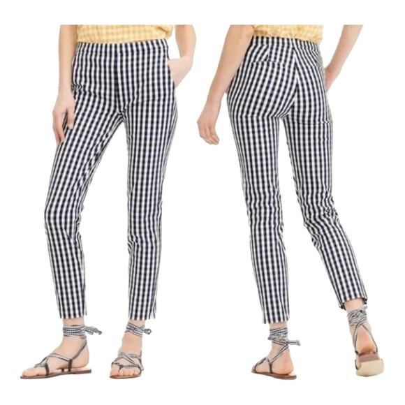 J. Crew Martie Gingham Ankle Pants - Picture 1 of 4